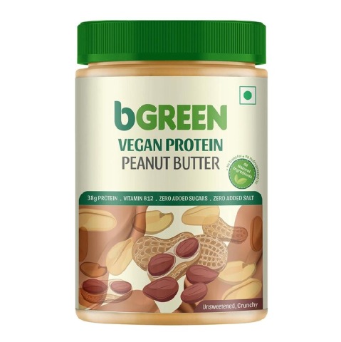 1 - bGREEN Vegan Protein Peanut Butter by MuscleBlaze, 0.750 kg Unsweetened Crunchy