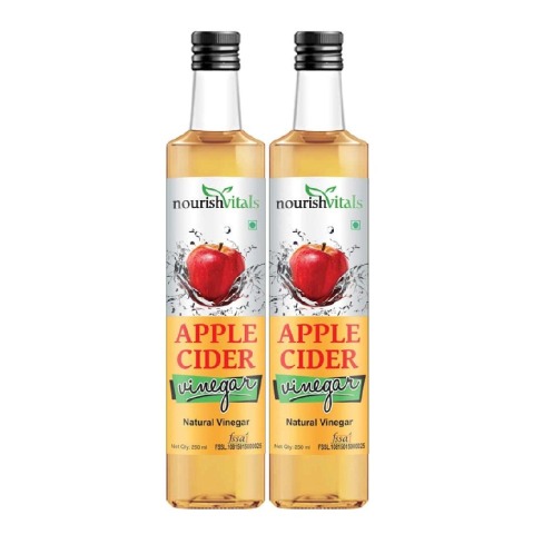 NourishVitals Apple Cider Natural Vinegar (Pack of 2),  0.250 L  Unflavoured 