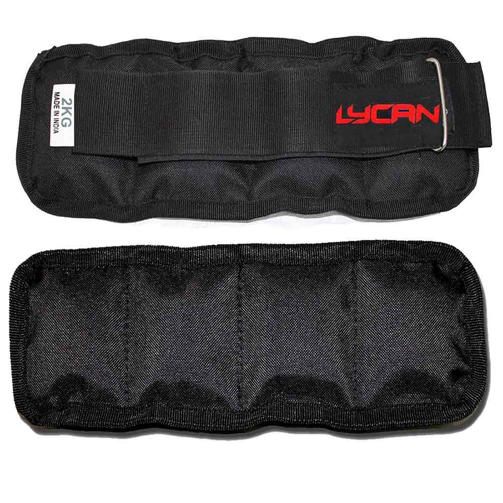 2 - Lycan Wrist and Ankle Weights,  Black  4 kg 