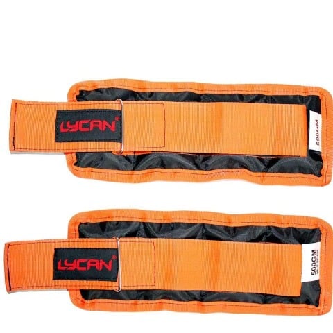 1 - Lycan Wrist and Ankle Weights,  Orange  1 kg 