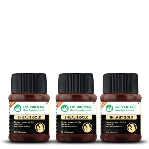 1 - Dr. Vaidya's Shilajit Gold (Pack of 3),  30 capsules 