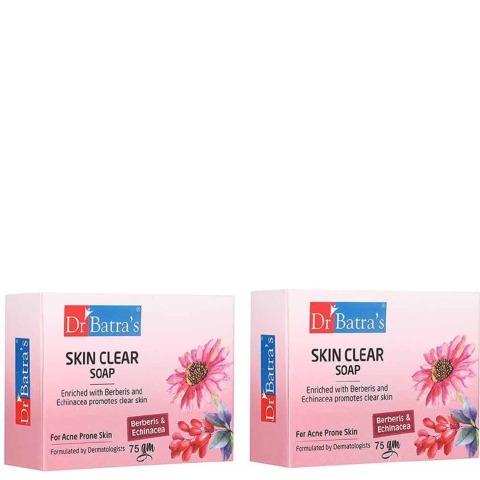 Dr Batra's Skin Clear Acne Care Soap,  75 g  Berberis & Echinacea (Pack of 2) 