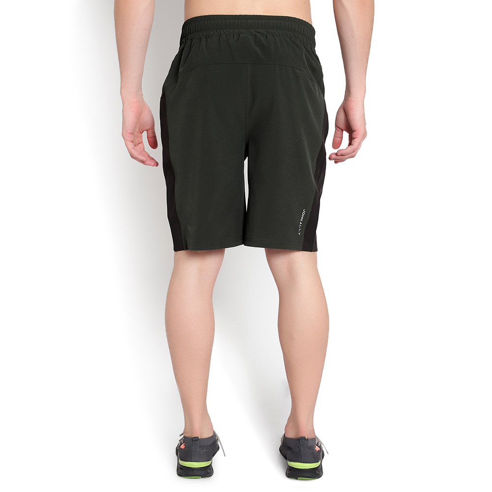 4 - John Ally Dry-Fit Gym Workout Shorts with Zipper Pockets,  Medium  Dark Olive Green 