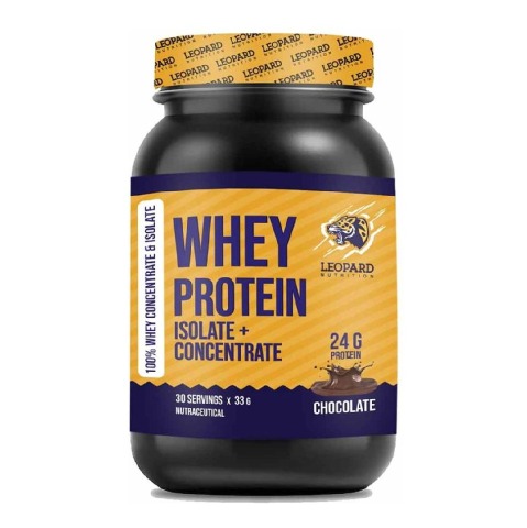 1 - Leopard Nutrition Whey Protein Isolate + Concentrate, 2.2 lb Chocolate