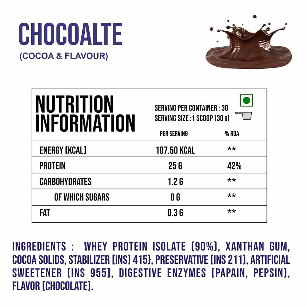 3 - Leopard Nutrition Ultra Premium Whey Isolate,  1.98 lb  Chocolate 