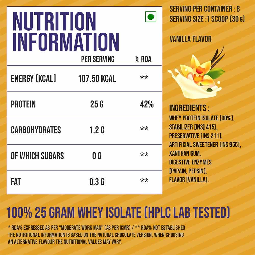 3 - Leopard Nutrition Ultra Premium Whey Isolate,  0.52 lb  Vanilla 