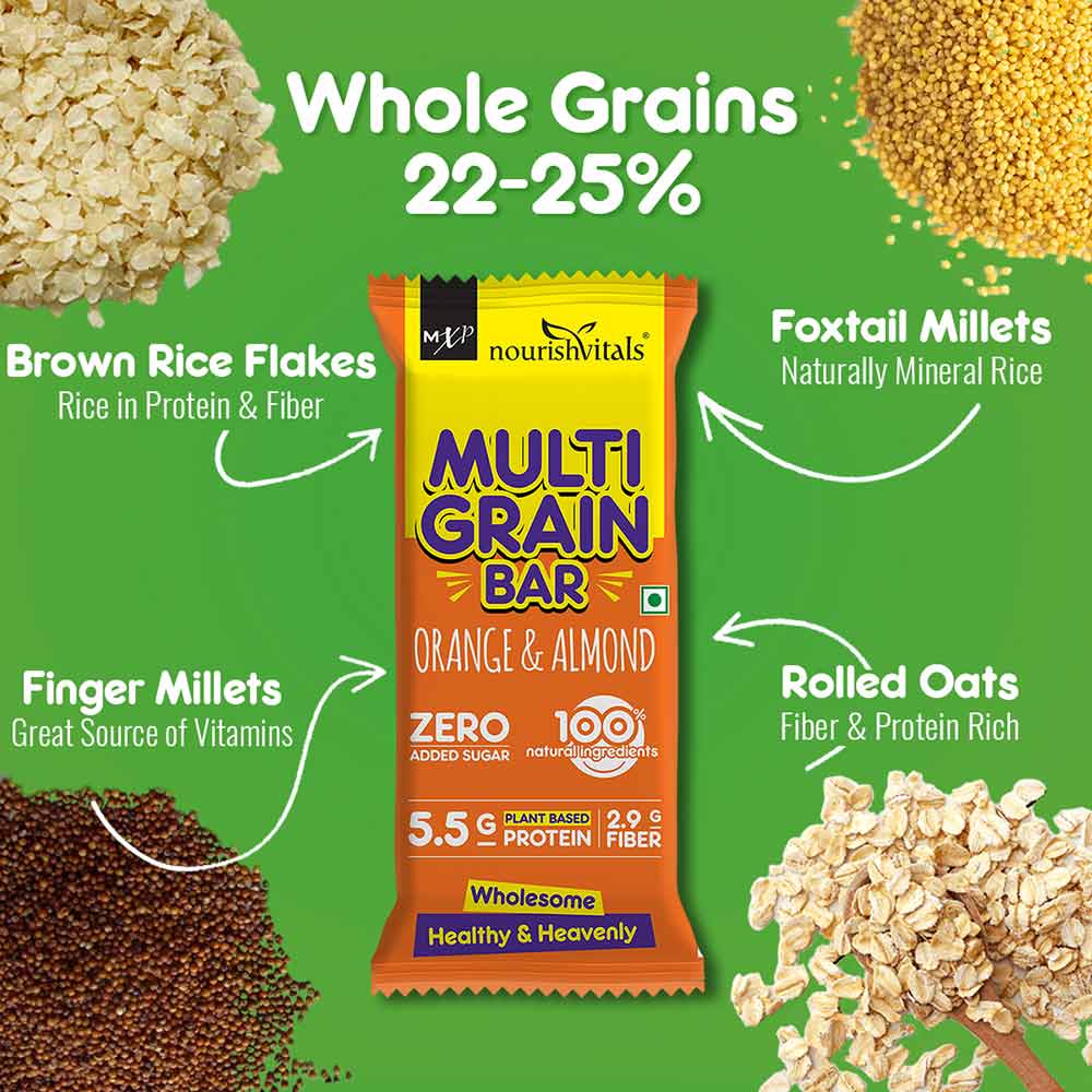 3 - NourishVitals Multi Grain Bar,  5 bar(s)  Mix Flavour 