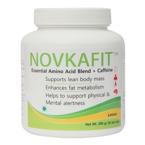Novkafit Essential Amino Acid Blend + Caffeine,  0.44 lb  30 Servings  Lemon 