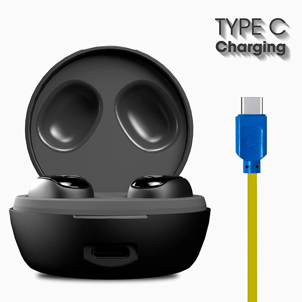 5 - Zebronics Zeb-Sound Bomb 1 TWS Earbuds,  Black Grey 