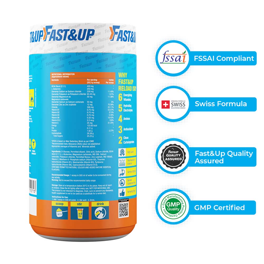 3 - Fast & Up Reload Isotonic Energy Drink,  2.2 lb  Orange 