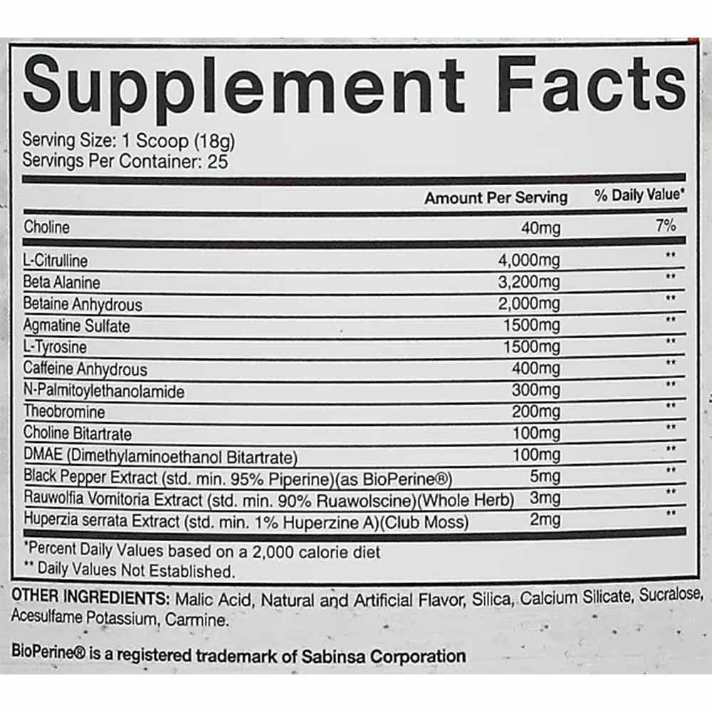 3 - Gaspari Nutrition SuperPump Aggression Pre-Workout,  1 lb  Fruit Punch Fury 
