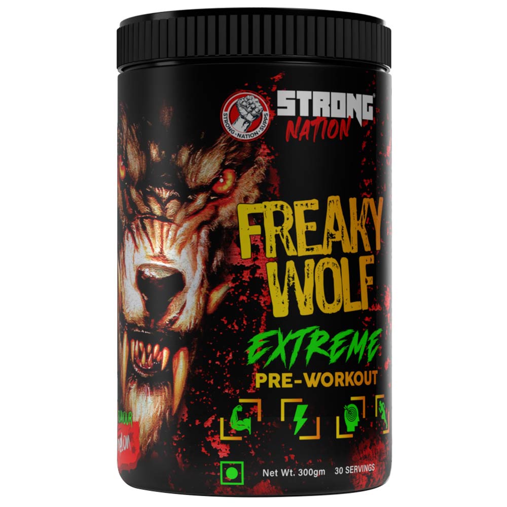 1 - Strong Nation Supps Freaky Wolf Extreme Pre-Workout,  0.66 lb  Watermelon 