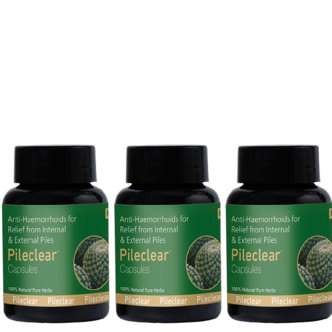 1 - Pileclear Anti-Haemorrhoids for Relief from Piles (Pack Of 3), 10 capsules