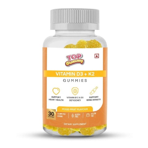 Top Gummy Vitamin D3 + K2, 30 gummies Mixed Fruit