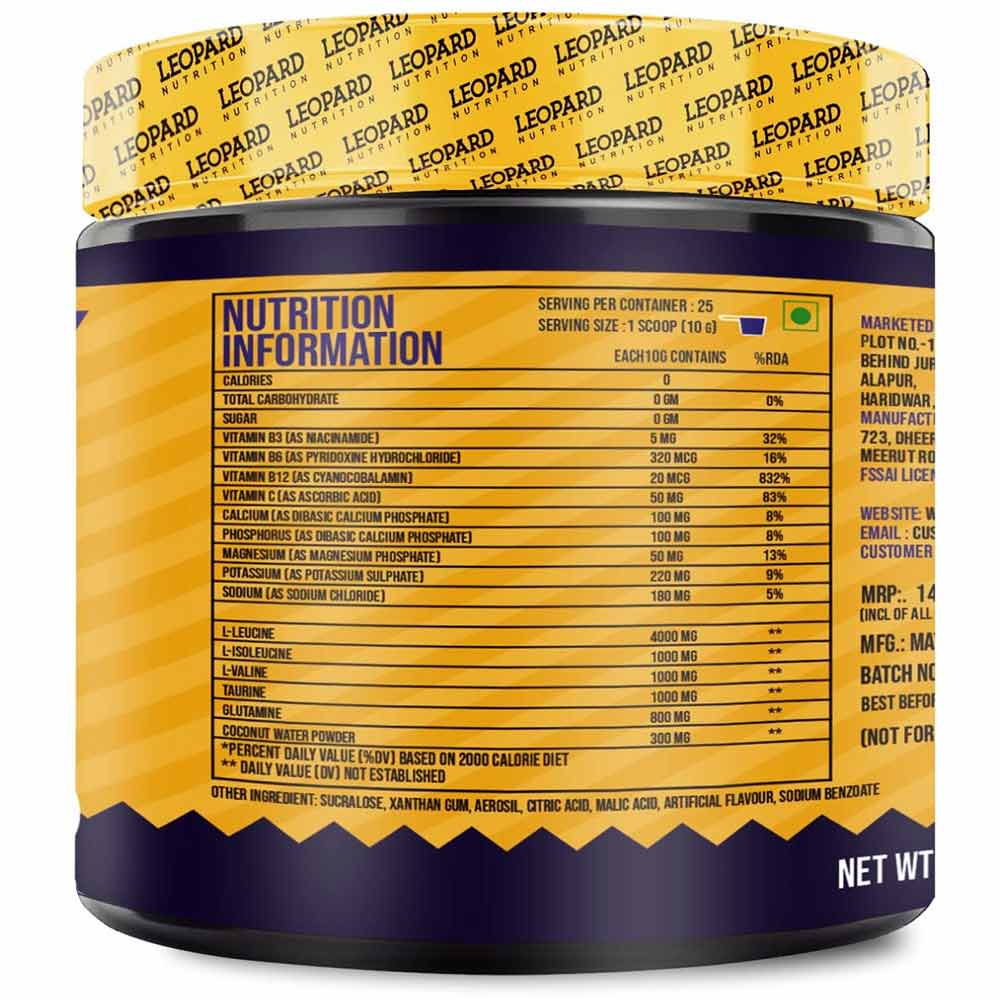 3 - Leopard Nutrition Advanced BCAA,  0.55 lb  25 Servings  Cola 