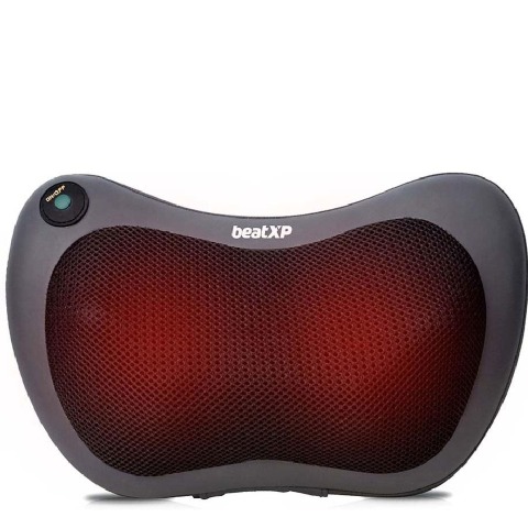 1 - beatXP Deep Heal Pillow Shiatsu Infrared Heat Therapy Massager,  Black 