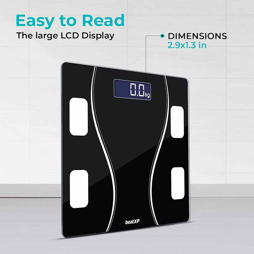 5 - beatXP Fusion Curve Weighing Scale,  Black 