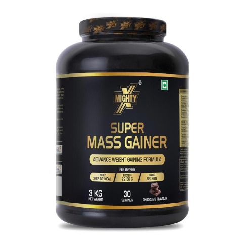 1 - MightyX Super Mass Gainer,  6.6 lb  Chocolate 