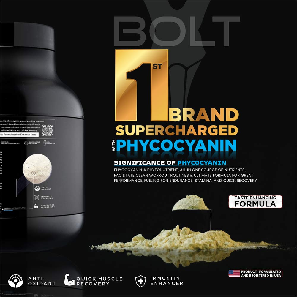 5 - Bolt Whey Isolate Super-Charged With Phycocyanin,  5 lb  Alphonso Mangoza 