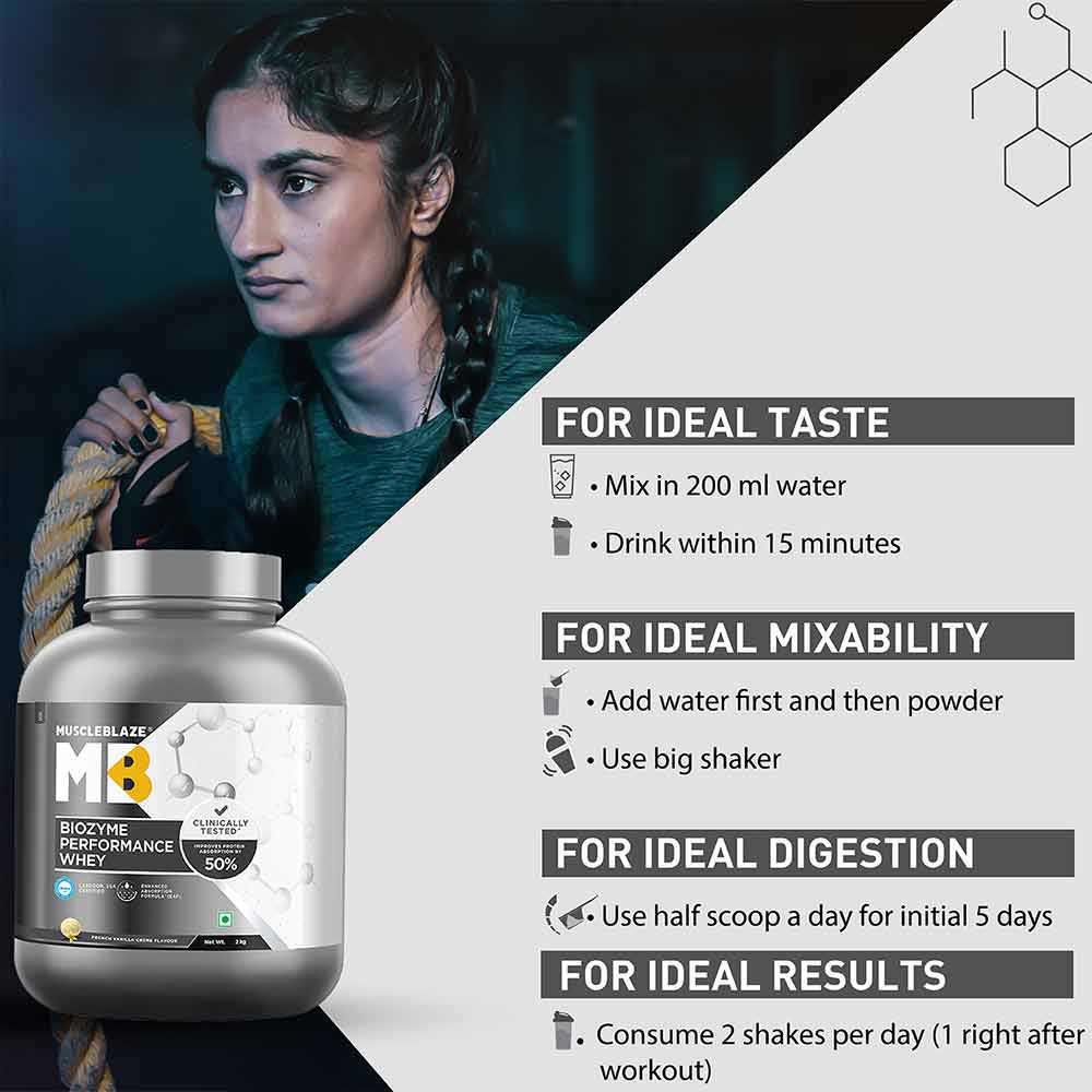 10 - MuscleBlaze Biozyme Performance Whey OP,  4.4 lb  French Vanilla Crème 