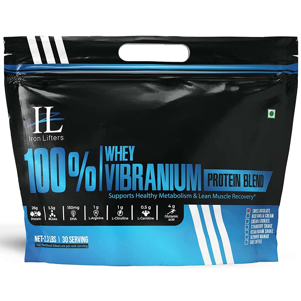 1 - IRON LIFTERS 100% Whey Vibranium Protein Blend,  2.3 lb  Swiss Chocolate 