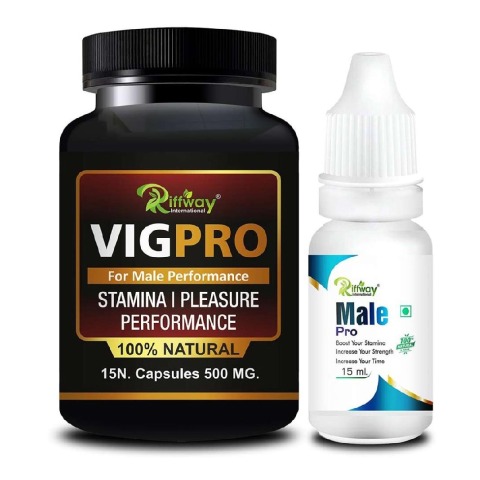 Riffway Vig Pro 15 Capsules & Male Pro Oil 15 ml Combo,  2 Piece(s)/Pack 