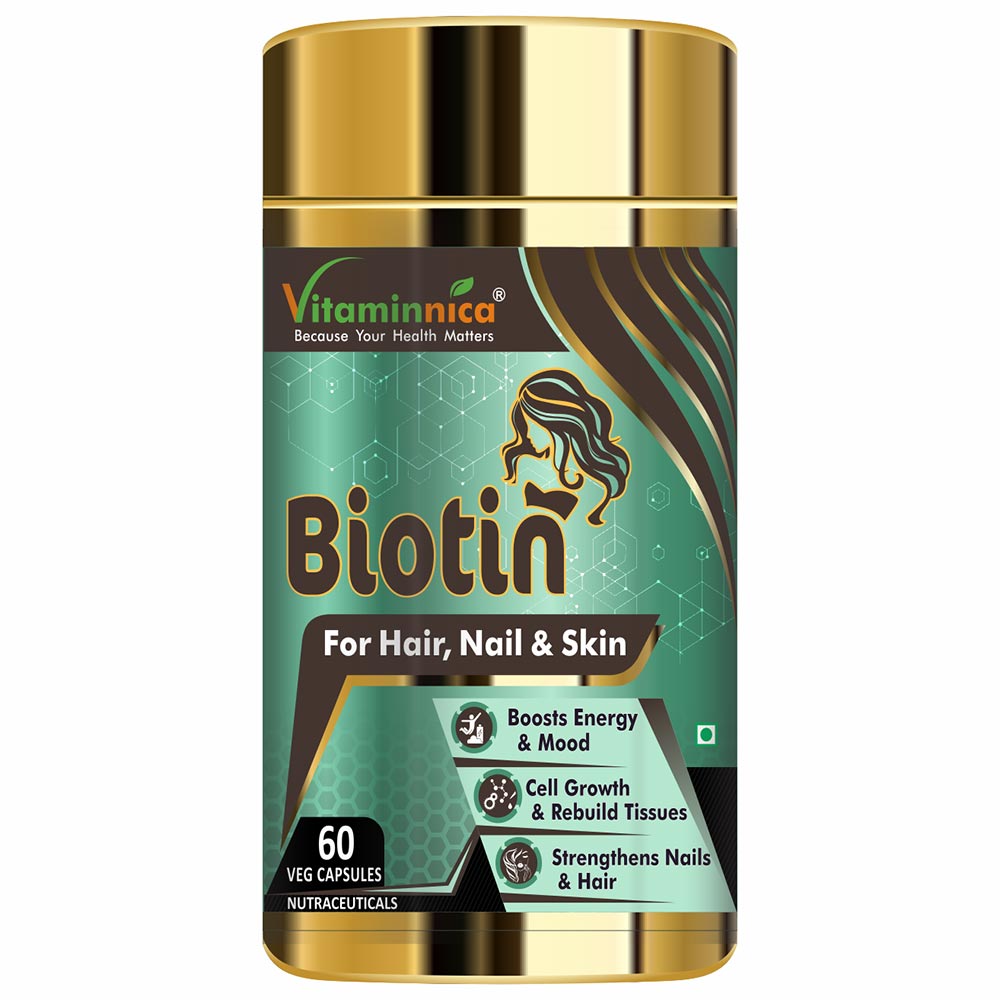 1 - Vitaminnica Biotin,  60 veggie capsule(s)  Unflavoured 