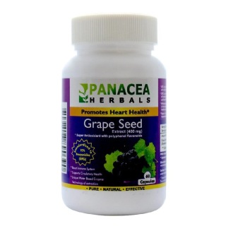 Panacea Herbals Grape Seed Extract (400 mg), 60 capsules