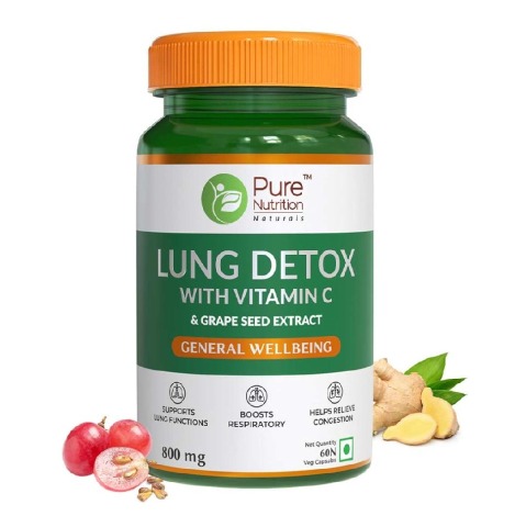 1 - Pure Nutrition Lung Detox with Vitamin C,  60 veggie capsule(s) 