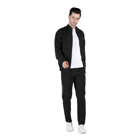 1 - John Ally Men's Gym Tracksuit with Zipper Pockets,  Black  Small 