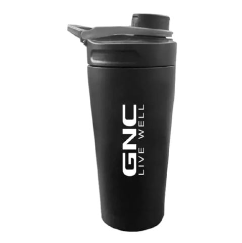 GNC Live Well Steel Shaker, Black, Freebie 750 ml