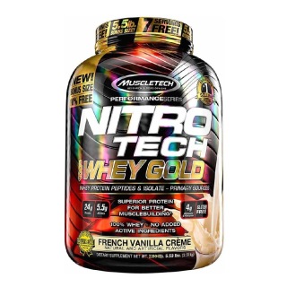 MuscleTech Nitrotech 100% Whey Gold, 5.53 lb French Vanilla Creme
