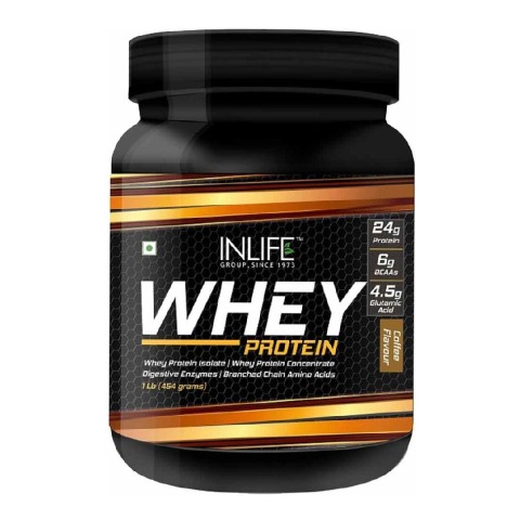 INLIFE Whey Protein Powder, 1 lb Coffee