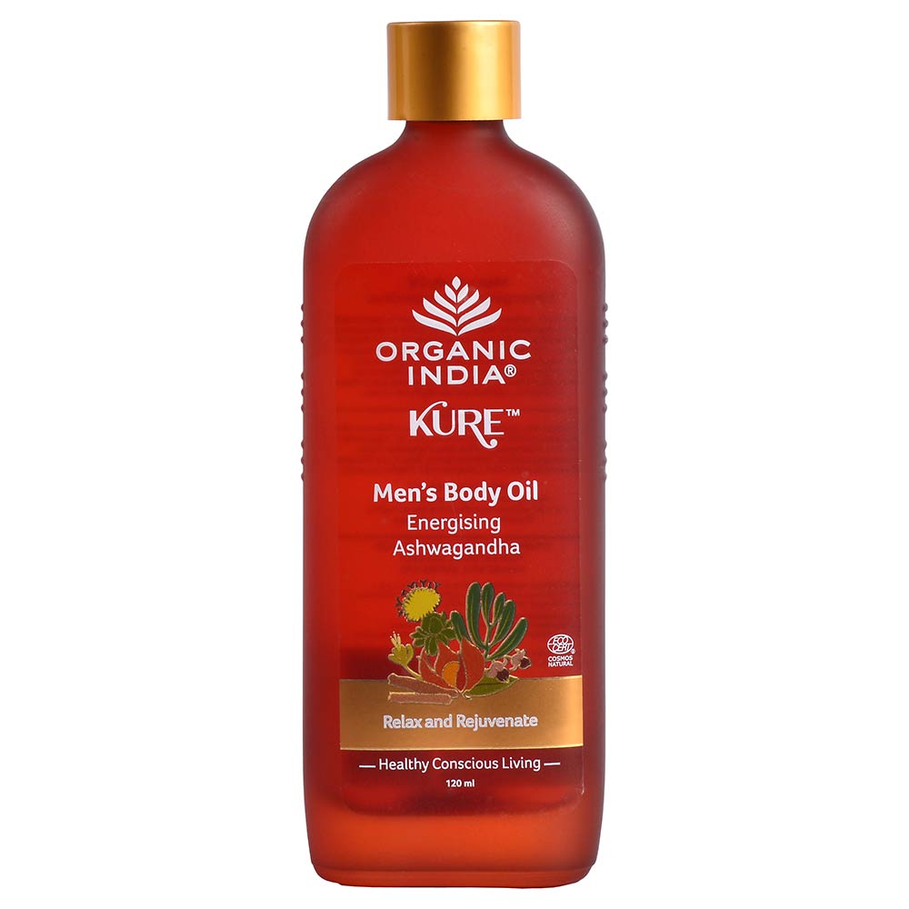 1 - Organic India Men's Body Oil,  120 ml  Ashwagandha 