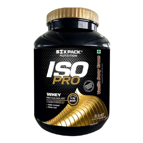 Six Pack Nutrition Iso Pro Whey Protein Isolate,  4.4 lb  Vanilla Berry Cream 