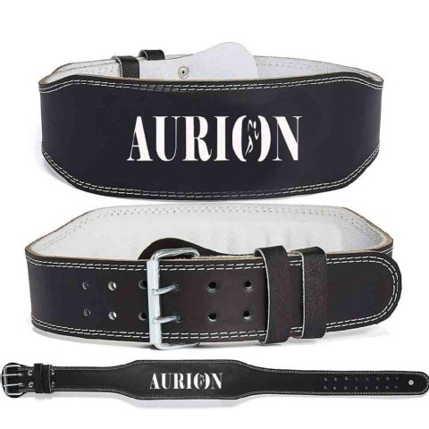 1 - Love4ride Genuine Leather Weight Lifting Belt,  Black  S 