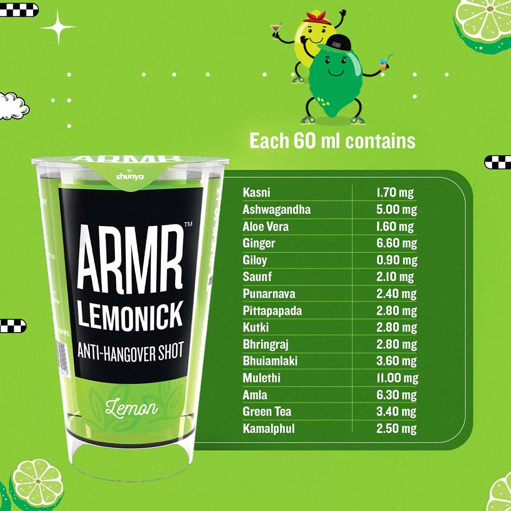 5 - ARMR Anti Hangover Shot,  24 Piece(s)/Pack  Lemon 