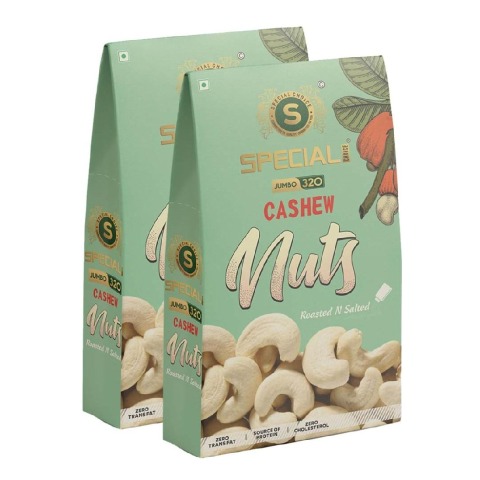 1 - Special Choice Cashew Nuts (Jumbo 320), Roasted & Salted (Pack of 2) 250 g