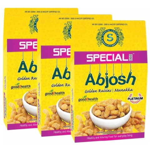 1 - Special Choice Abjosh (Munakka),  250 g  Unflavoured Platinum Pack (Pack of 3) 