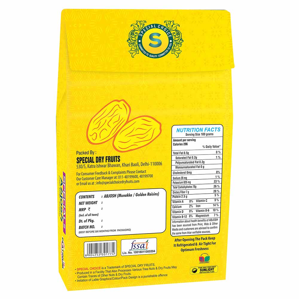 2 - Special Choice Abjosh (Munakka),  250 g  Unflavoured Platinum Pack (Pack of 3) 