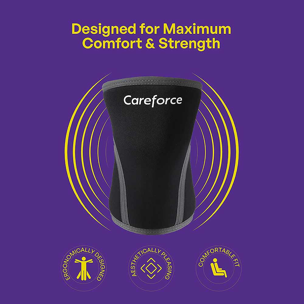 3 - Careforce Knee Cap for Men,  Black  Large 
