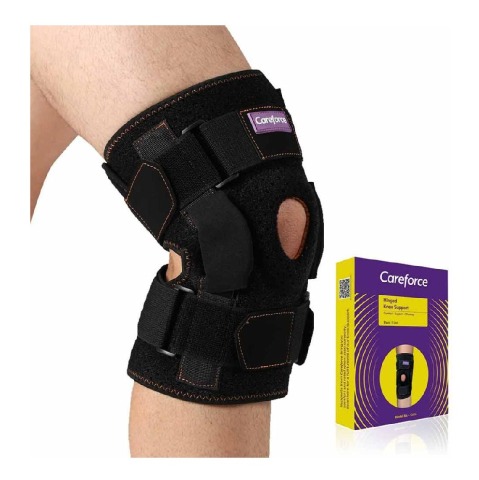 1 - Careforce Hinged Knee Support,  Black  Large-Extra Large 