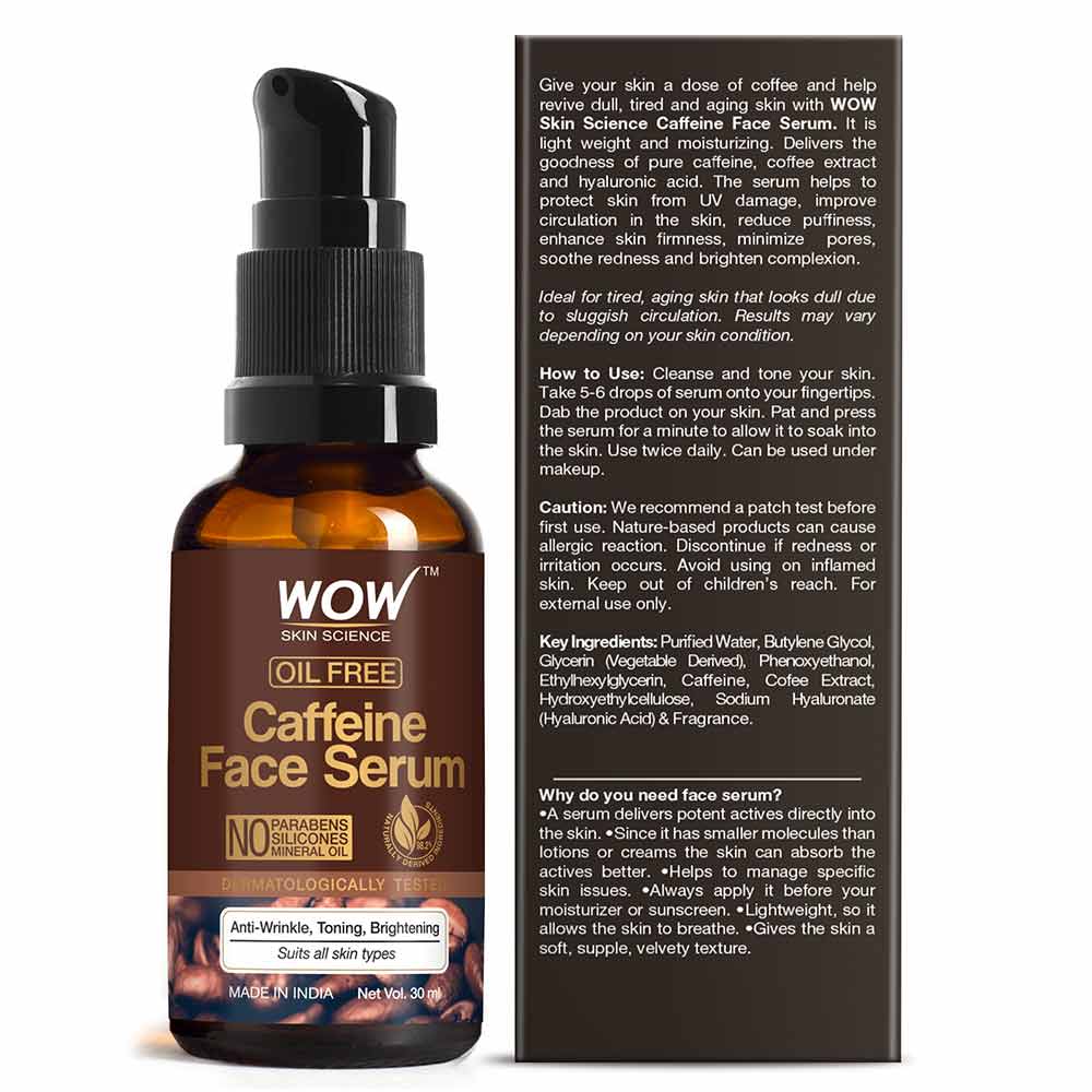 4 - WOW Skin Science Caffeine Face Serum,  30 ml  Oil Free 