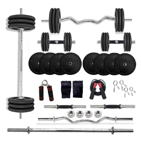 1 - BULLAR 30 kg Rubber Home Gym Set