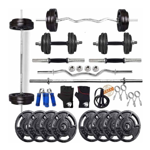 1 - BULLAR 20 kg Cast Iron Home Gym Set