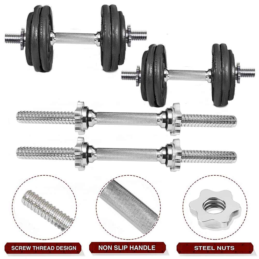 4 - BULLAR 70 kg Cast Iron Home Gym Set
