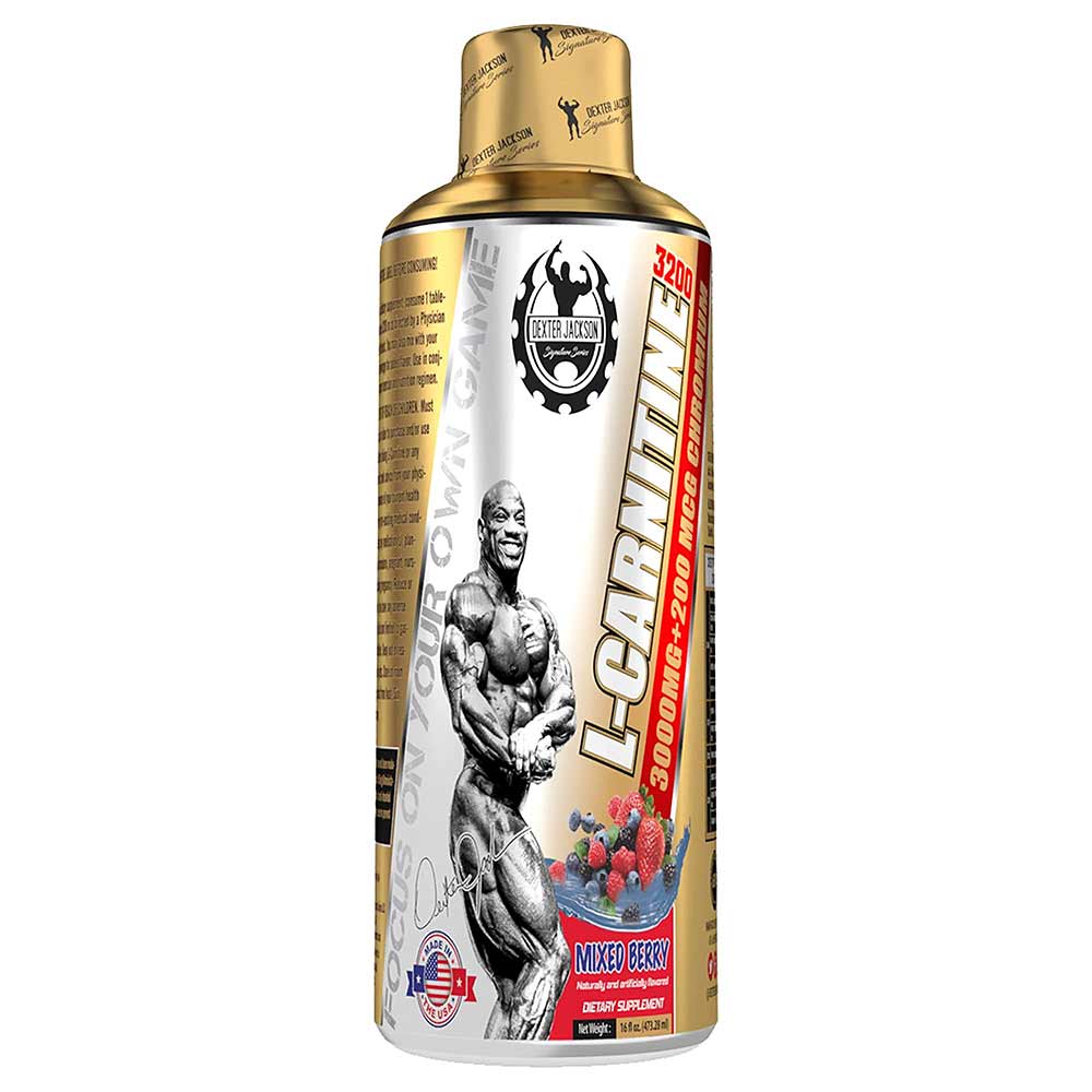 1 - Dexter Jackson L-Carnitine 3200,  473.28 ml  Mixed Berry 