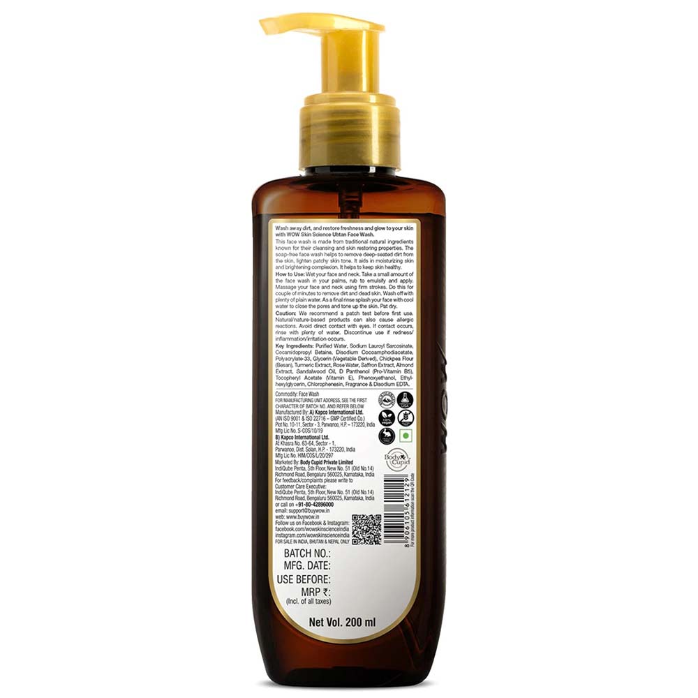 3 - WOW Skin Science Ubtan Face Wash,  200 ml  for All Skin Types 