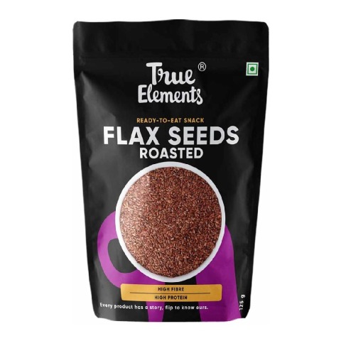 True Elements Roasted Flax Seeds,  Unflavoured  0.125 kg 