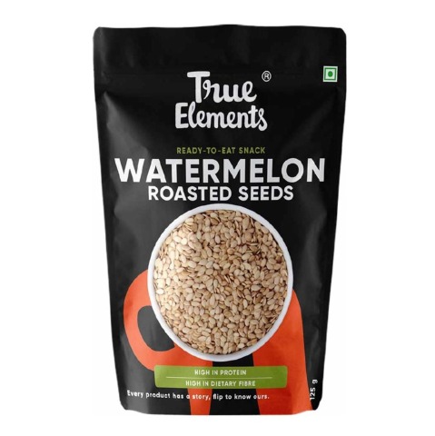True Elements Roasted Watermelon Seeds, Natural 0.125 kg